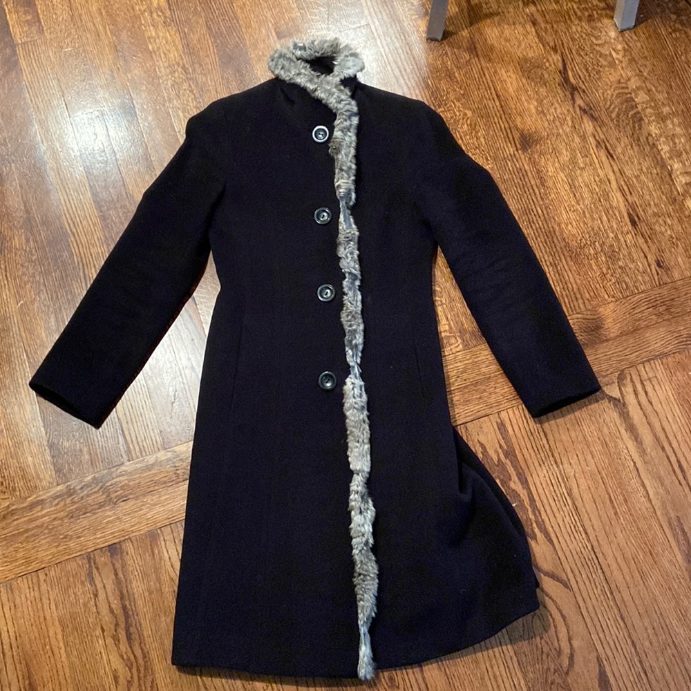 Cinzia Rocca wool and chinchilla coat.
